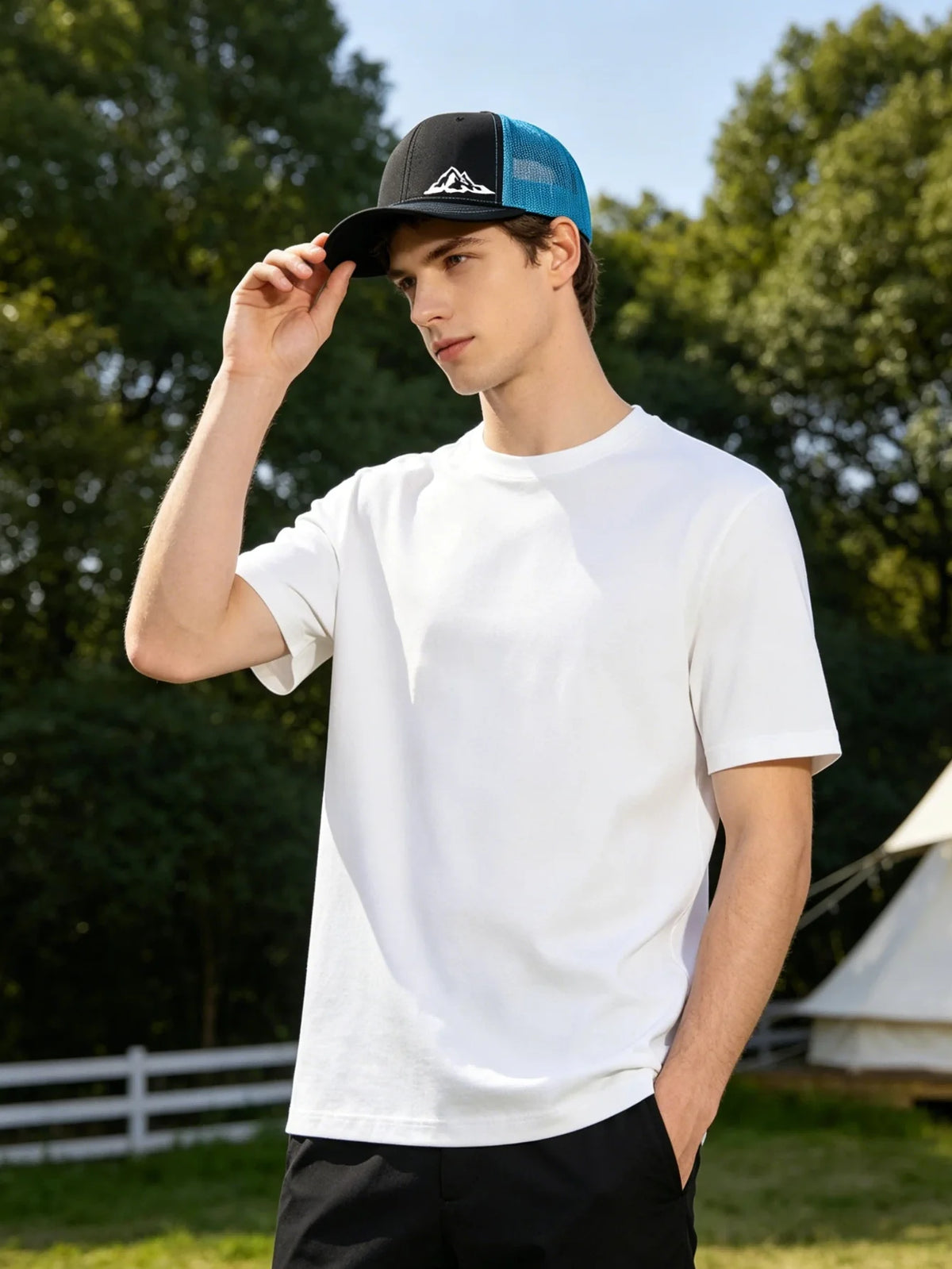 High Quality Neutral hat Casual Printed Baseball Cap Adjustable Trucker Mesh Hat Lightweight Outdoor Sports Sun Dad Cap Mesh Hat