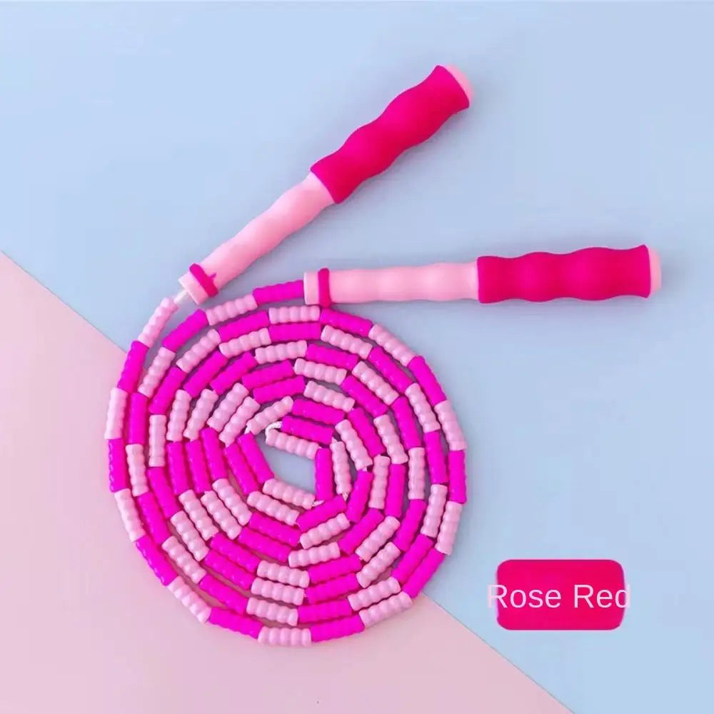 Anti-Skid Segmented Fitness Jump Rope Adjustable Environment Protection Soft Bead Skipping Rope Anti Slip Professional