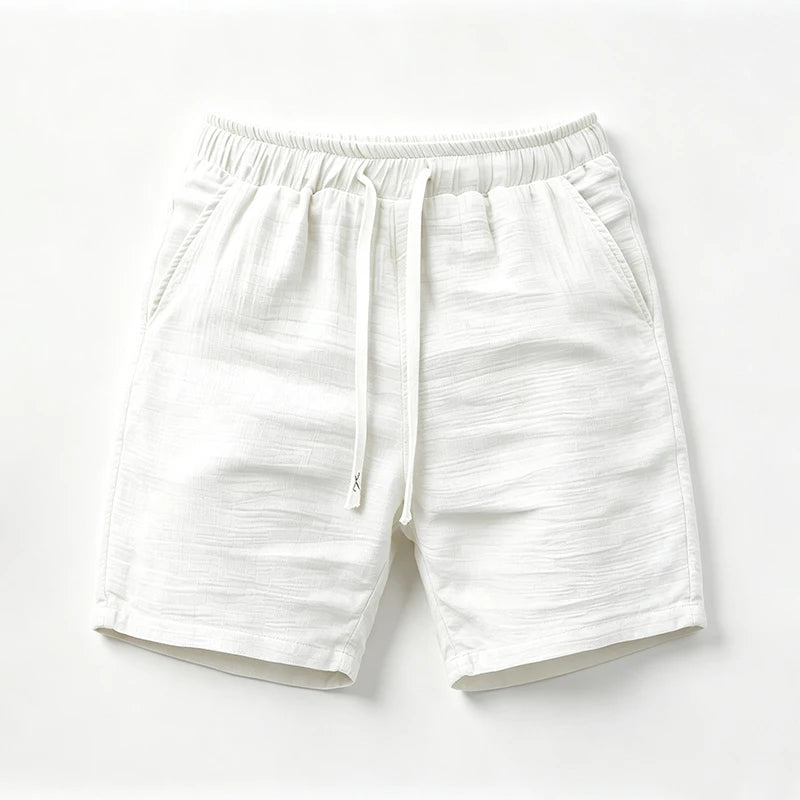 Men Linen Drawstring Waist Shorts Regular Fit Beach Resort Travel Daily Outdoor Vacation Casual Summer Walk Short Pants