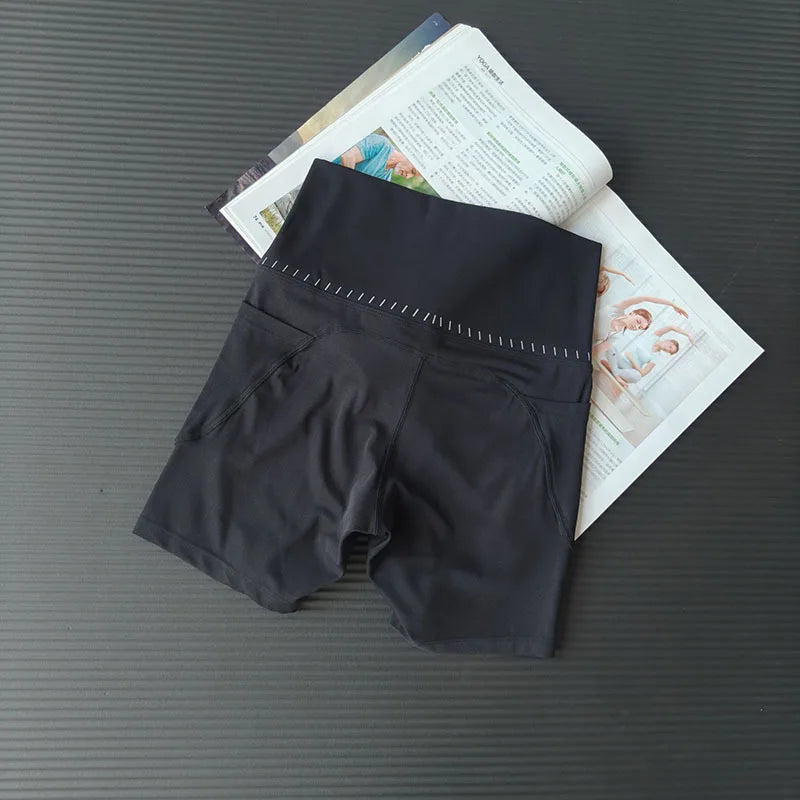 New High Waist Bike Shorts for Women, Tummy Control & Butt Lifting 4-Inch Workout Shorts with Liner, Quick Dry Yoga Gym Fitness