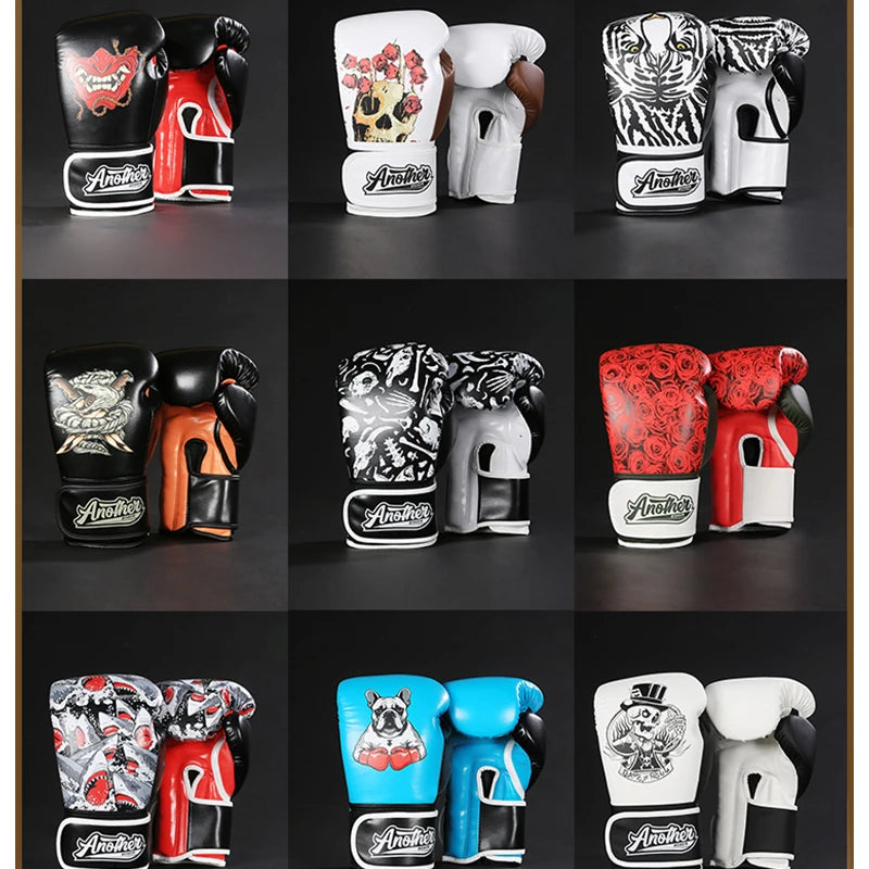 Kick Boxing Gloves 10/12/14oz/16oz PU Leather Professional Muay Thai MMA Kickboxing Glove Silver Sandbag Punch Training Gear