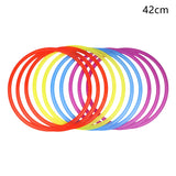 10Pcs Portable Outdoor Sport Lattice Jump Rings for Football Soccer Speed Agility Training Funny Physical Exercise Equipment
