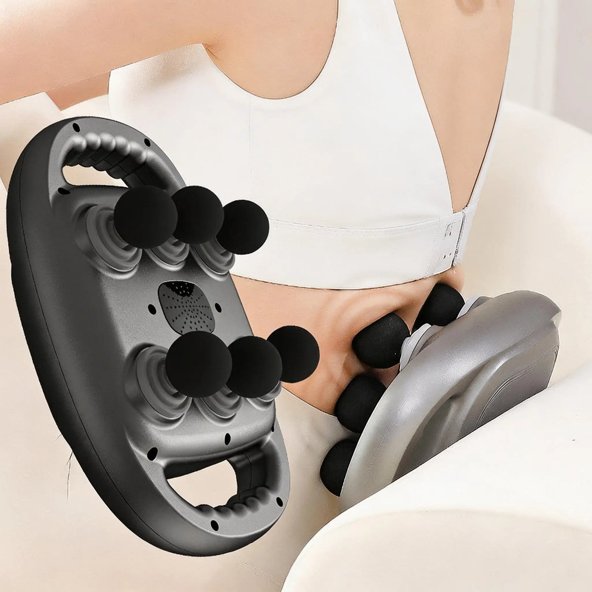 Electric Six Heads Fascia Gun Muscle Relaxation Massager for Neck And Cervical Spine Relief - Massage Instrument Full body massa
