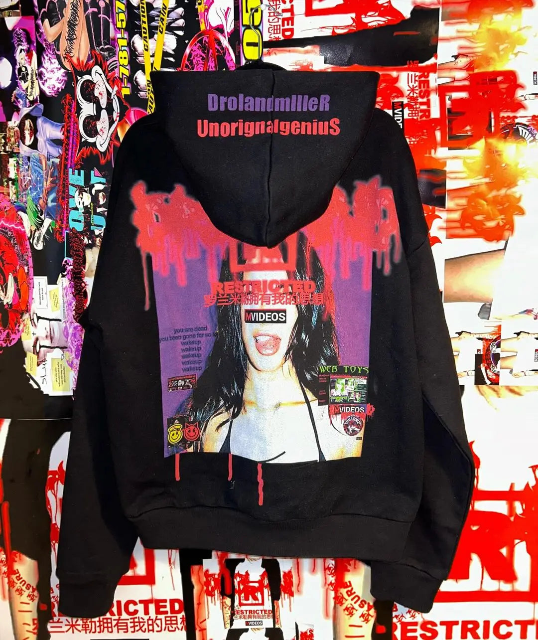 Drolandmiller Death Forest Hoodies Women Goth Streetwear Tops Grunge Punk Harajuku Sweatshirt Oversized Hoodie Y2k Clothes