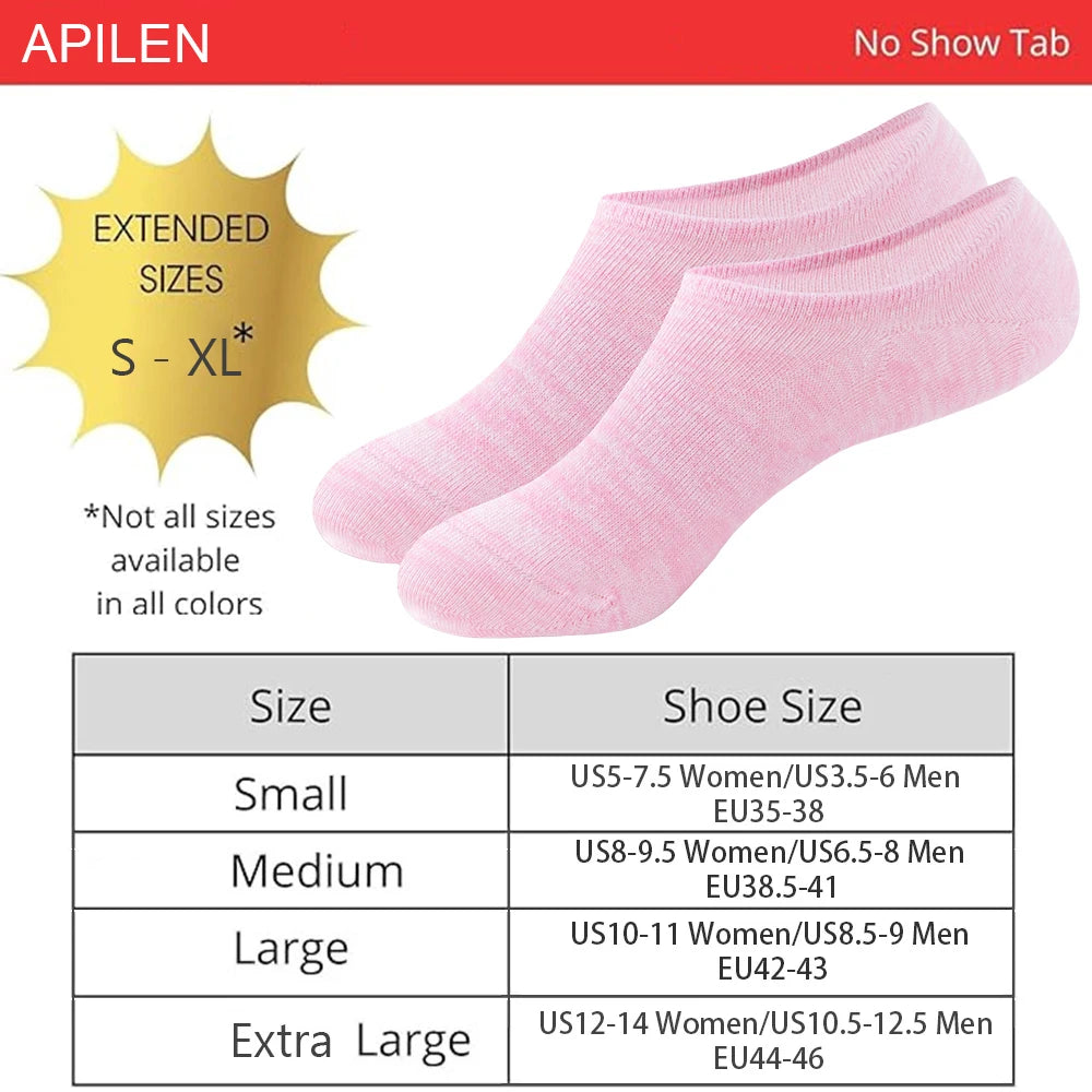 6 Pairs No Show Socks Womens and Mens Low Cut Ankle Short Running Novelty Casual Cotton Invisible Liner Socks With No-Slip Grip