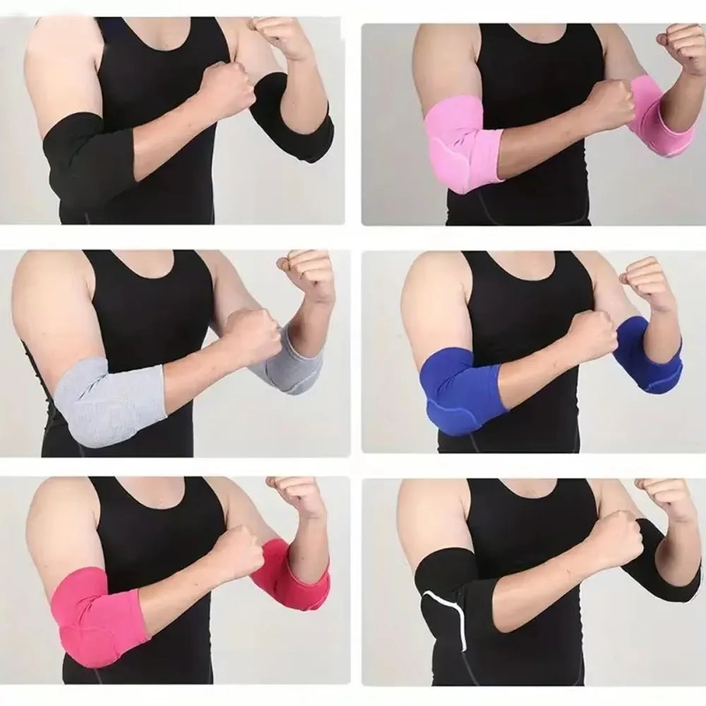 2pcs of Soft Elbow Pads with Thickened Sponge Cushioning - Comfortable Sports Support Sleeves Suitable for Basketball, Volleybal