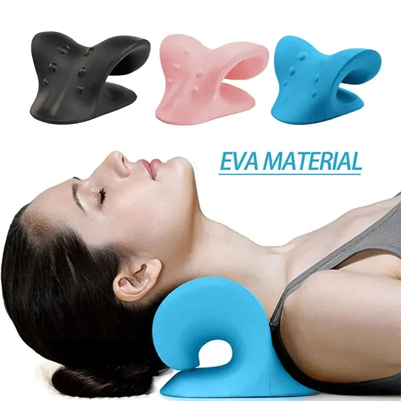 Neck Shoulder Stretcher Cervical Spine Stretch Gravity Muscle Relaxation Traction Massage Pillow Relieve Pain Spine Correction