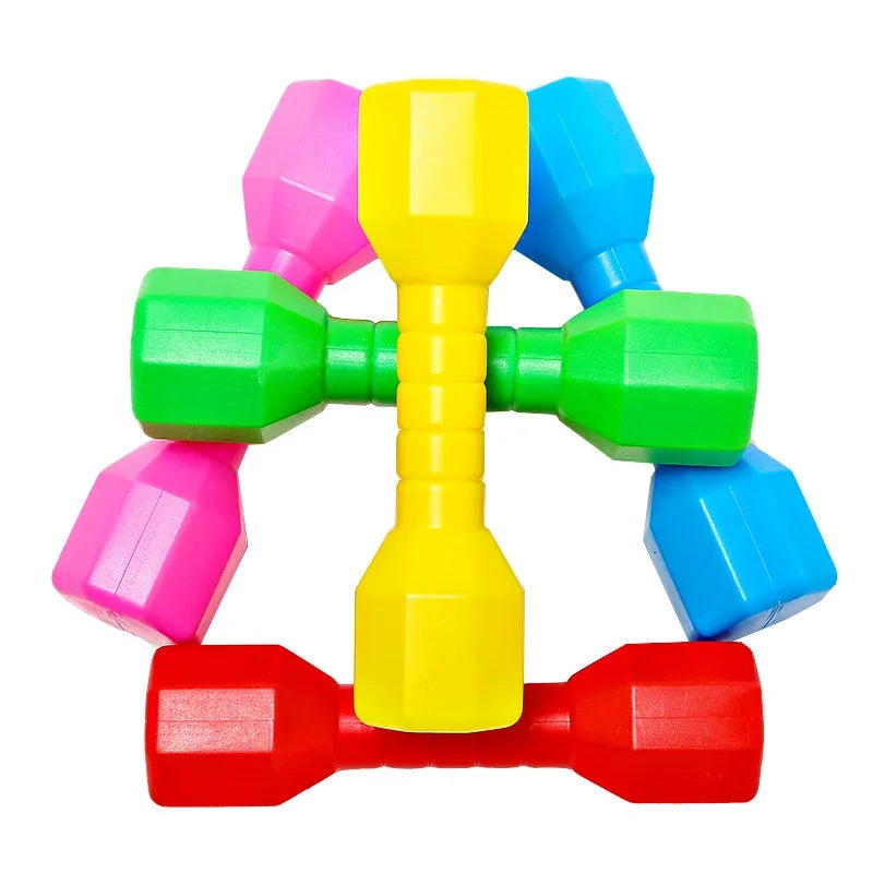 Children Dumbell Plastic Fitness Equipment Kids Training Performance Outdoor Dancing Tool Workout Exercise Colorful Toy
