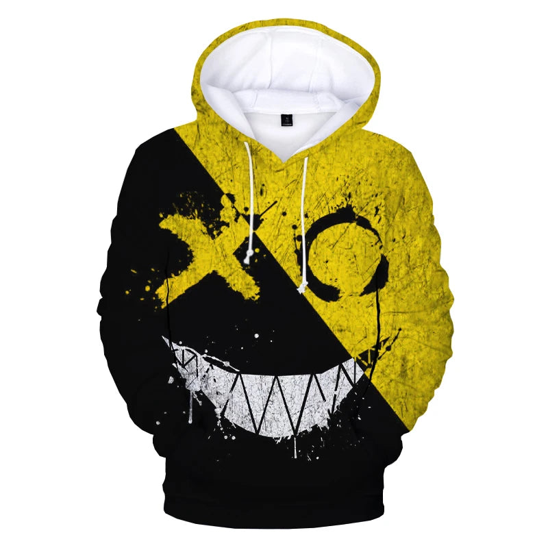 XOXO Pattern Trendy Devil Smiling Face 3D Printed Hoodie Sweatshirts Men Women Fashion Casual Funny Pullovers Hip Hop Hoodies