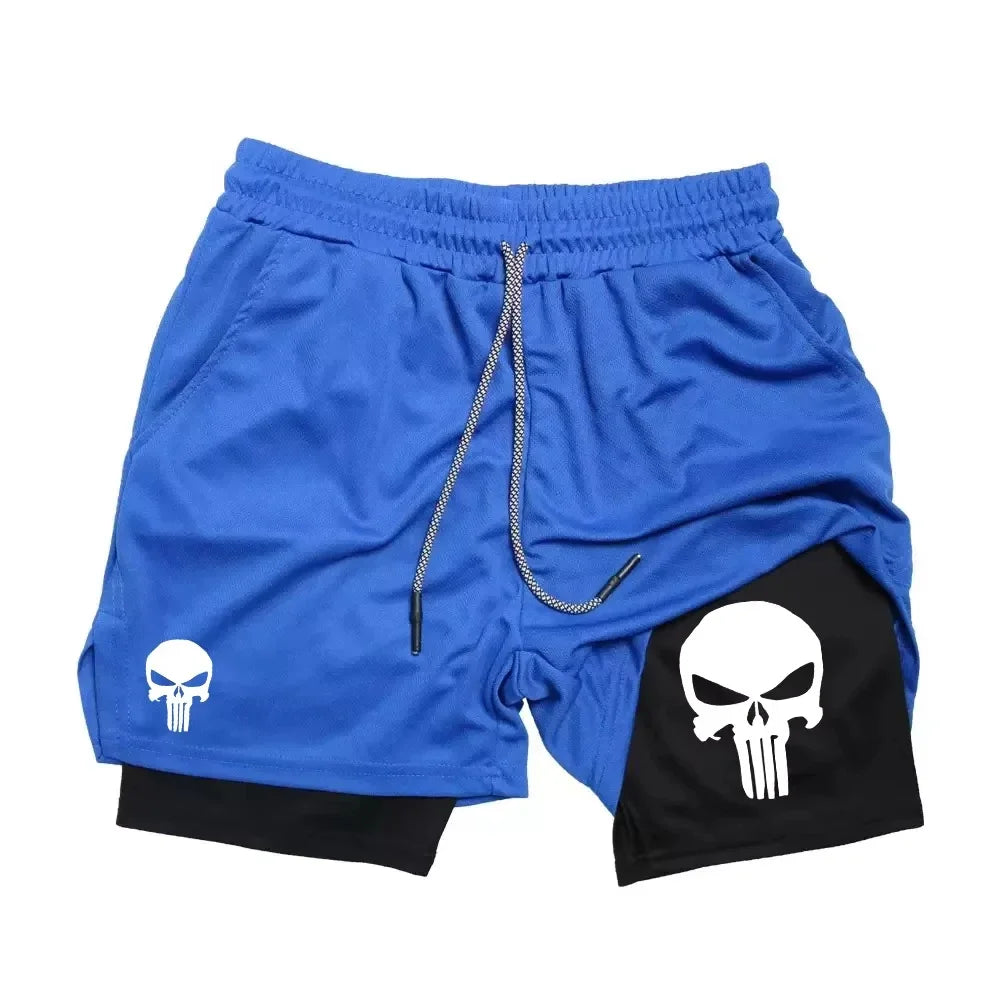 2-in-1 Men's Performance Shorts New Sports Quick Drying Shorts with Phone Pocket Comprehensive Summer Gym Fitness Running Shorts