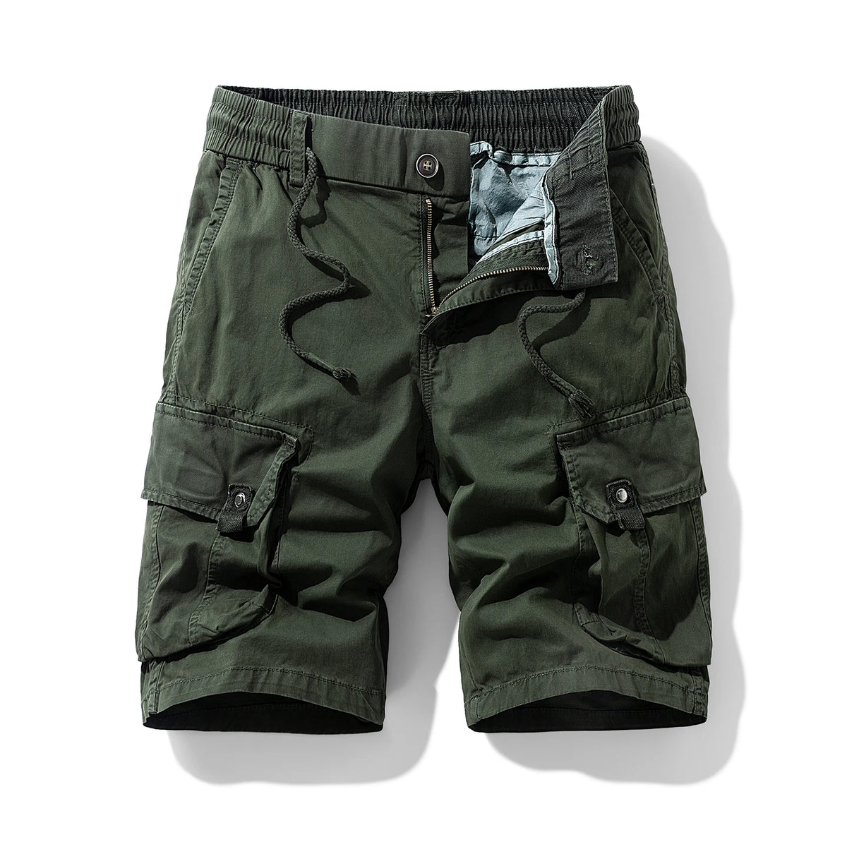 Men's Trendy Shorts - Summer Cotton-blend Breathable Multi-Pocket Outdoor Workwear Cargo Pants, Suitable for Hiking and Jogging