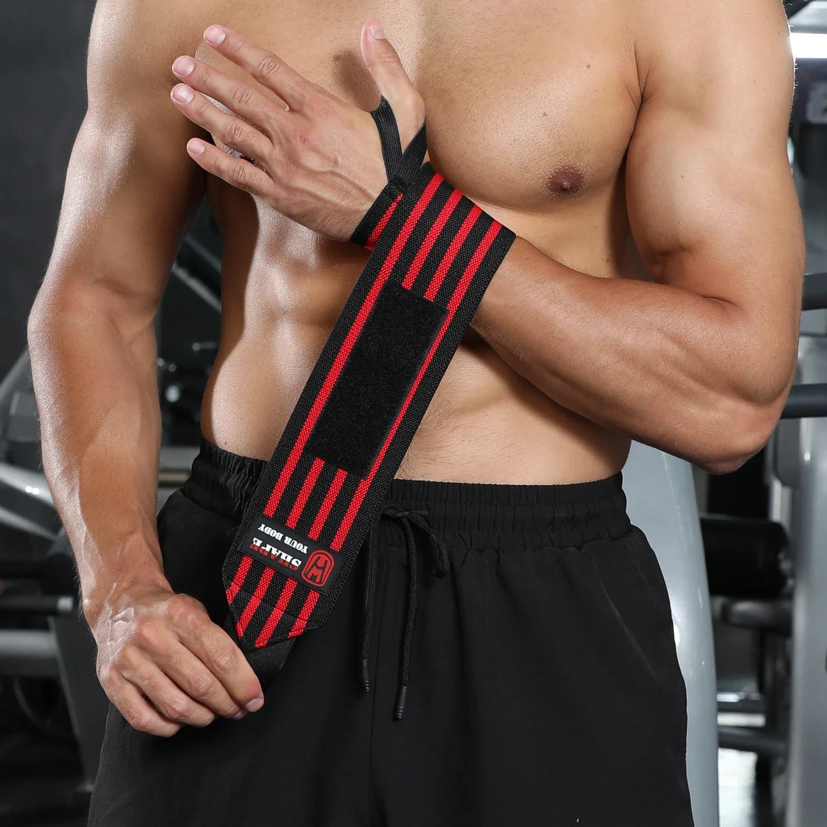 WOSWEIR-1 Pair Weightlifting Wristband, Wrist Wraps, Gym Fitness Straps Support , Sports Equipment
