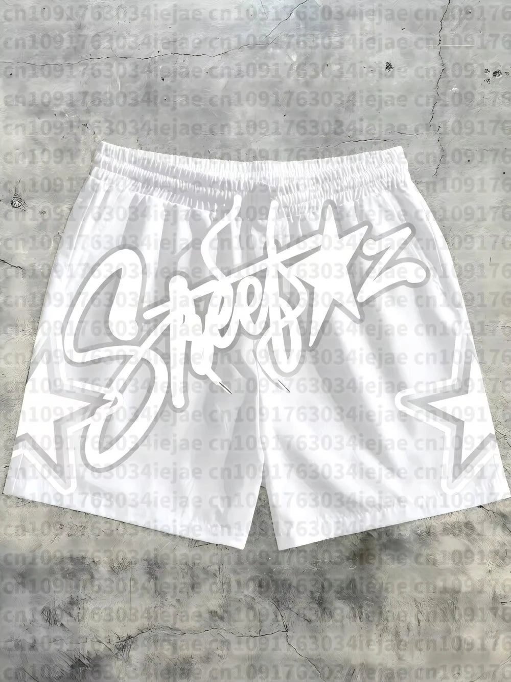 2026 Summer New Breathable Fitness 3D Letter Printed Star Pattern Casual, Fashionable, Soft and Comfortable Men's Shorts