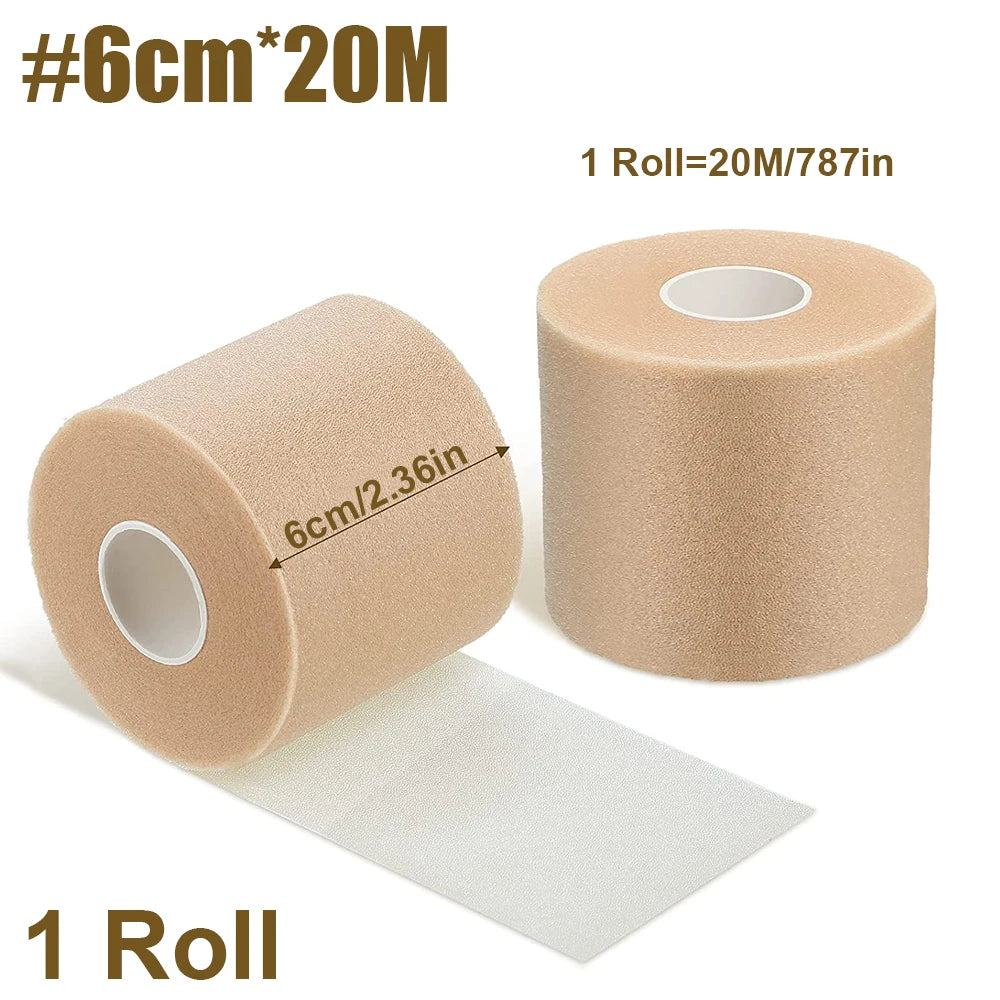 RGGMQQ 4PCS Pre Wrap Athletic Tapes Hair Prewrap Strip Tapes for Soccer Ankles Wrists Sports Foam Tape- Protect for Hands Knees