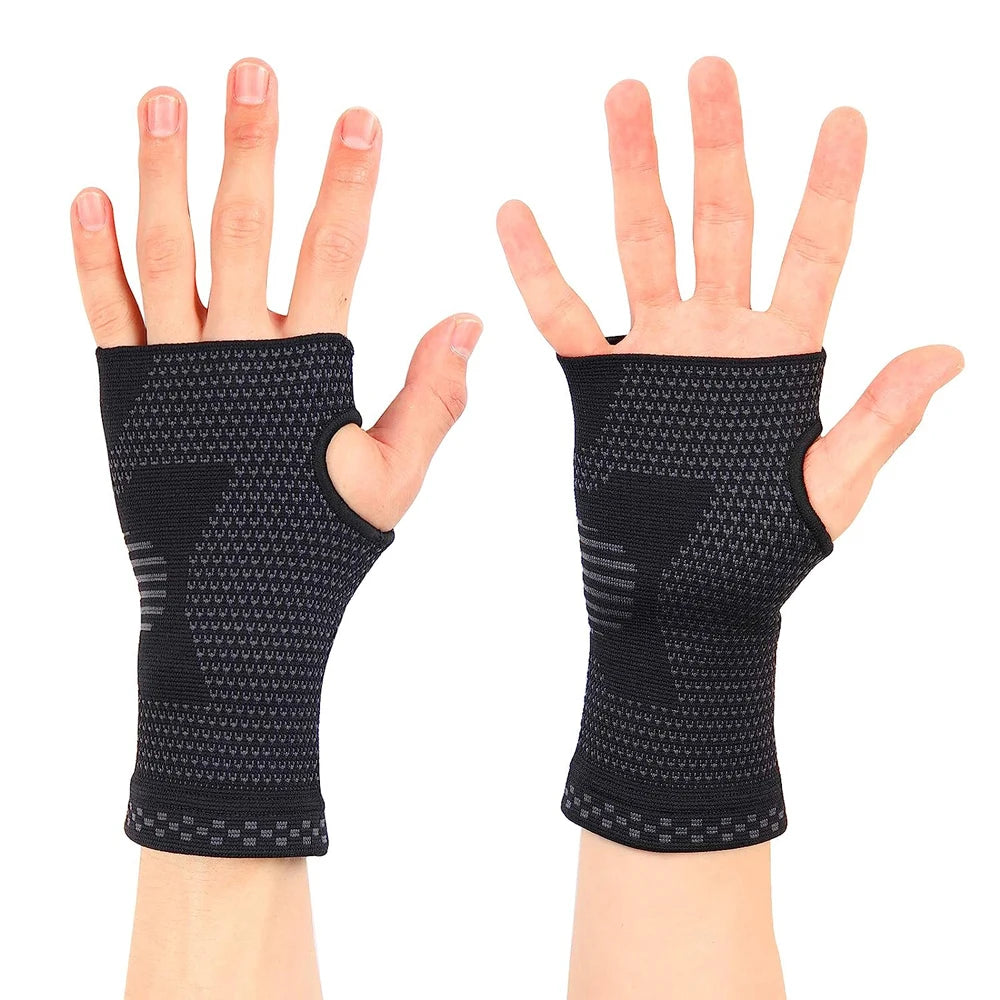 2Pcs Wrist Support Sleeve,Compression Gloves Carpal Tunnel for Women Men,Hand Brace Wrist Support Sleeves Tendonitis Pain Relief