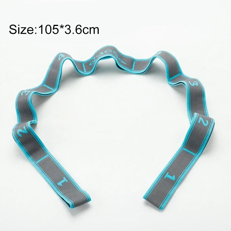 Yoga Pull Strap Belt Polyester Latex Elastic Latin Dance Stretching Band Loop Yoga Pilates Fitness Exercise Resistance Bands